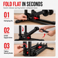 Soporte plegable de piso para bicicletas con doble poste y forma de U, para exhibir bicicletas de carretera y de montaña