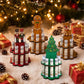 Adorno navideño de madera para guardar dinero