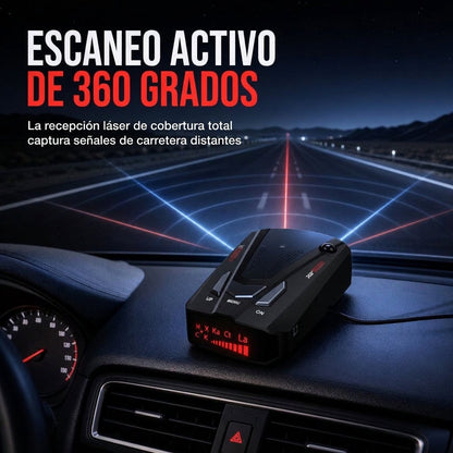 🚗📡 Detector de Señal de Velocidad para Coche – Detección de 360°, Filtro Inteligente de Falsas Alarmas y Resistente al Calor 🛡️