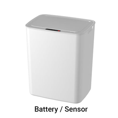 Cubo de basura con sensor inteligente y tapa